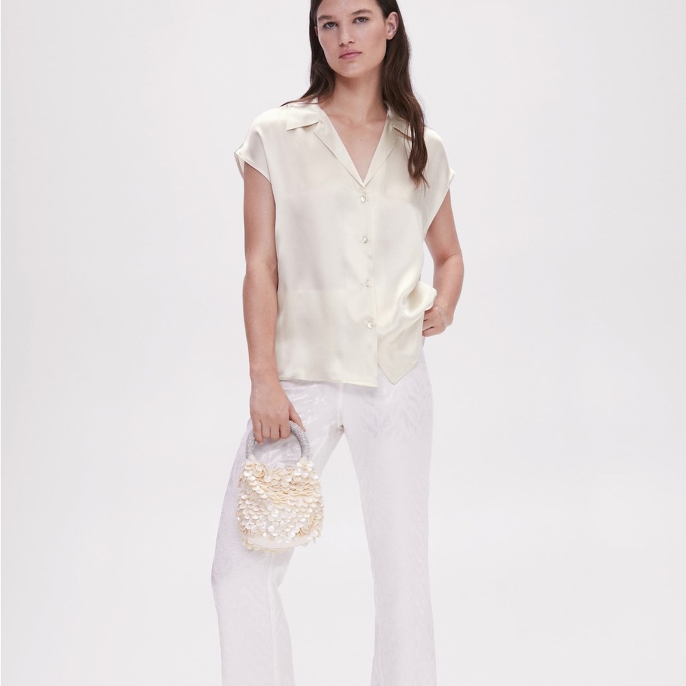 Mango satin shirt